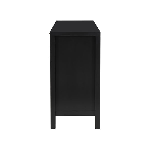 English Elm U_Style Minimalist Wave-Pattern Sideboard: Stylish Storage For Entryway, Hallway & Living Room N711P235893B-GIGA