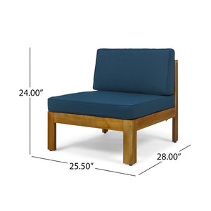 English Elm Cambridge Acacia Wood Outdoor L Shaped Sectional Sofa Set with Teak Finish Patio 63705.00DT