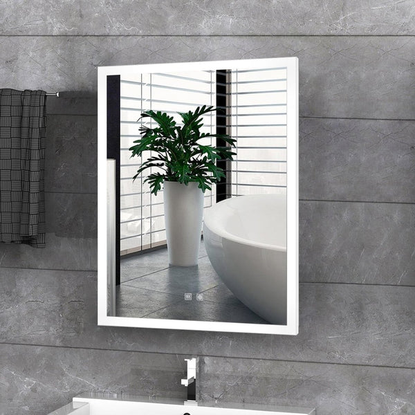 English Elm Aurorium Frameless Led Vanity Mirror with Defogger and Touch Controls for Spa Bathrooms B2731P478344