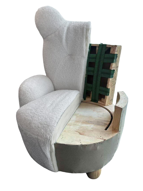 English Elm Westino Deer Shaped Kids Accent Chair Chenille Upholstered Woodland Playroom Seat Blue B2749P413205