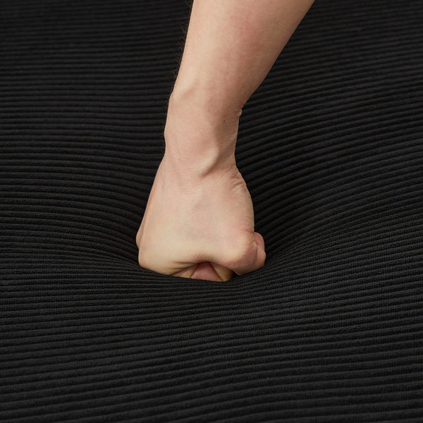 English Elm Folding Sofa Bed Corduroy 3-Seater Convertible Couch Bed with Foam Spring Mattress and Pillows for Living Room Black W2915P343896