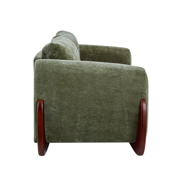 English Elm Christopher Knight Home® - 89"L Olive Green Chenille Sofa – Stylish Comfort For Compact Spaces, Durable Construction & Pillows N771P345832L_N771P345833L