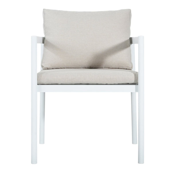 English Elm Outdoor Aluminum Patio Dining Chairs Set of 2 with Cushions Rust Proof Frame N779P369116W