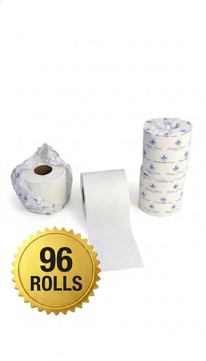 English Elm Royalty Virgin Fiber 2-ply Bath Tissue Bulk 96 Rolls Soft Strong 500 Sheets B2762P476995