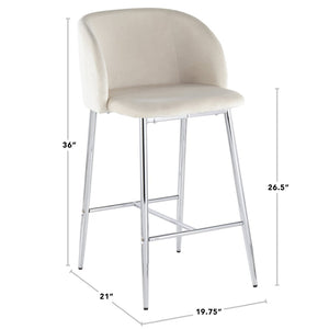English Elm Fixed-height Counter Stools Industrial Black Metal Pu Upholstered Seat Kitchen Set B202S01826