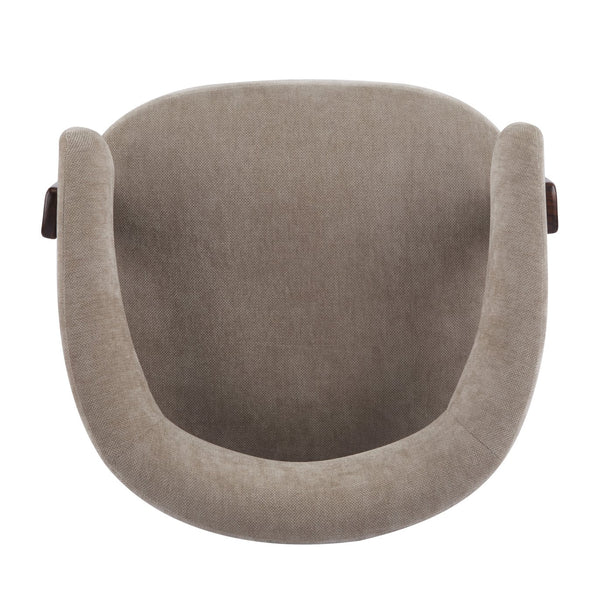 English Elm Christopher Knight Home® - ACCENT Arm Chair with Modern Minimalist Fabric Upholstery, Solid Rubber Wood Legs, Sturdy Comfort Light Brown,Walnut 29 L x 27.75 W x 21 H N776P368457B