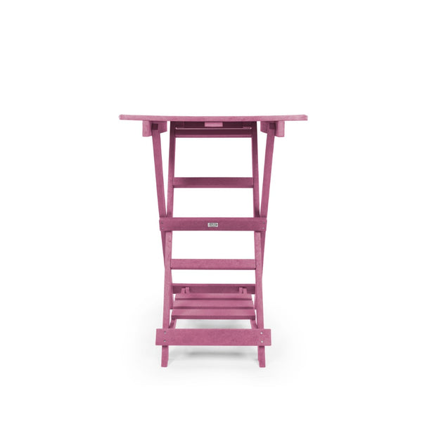 English Elm Summit Ridge Recycled Hdpe Outdoor Folding Bar Table Weather Resistant Eco Patio Burgundy B2745P409710