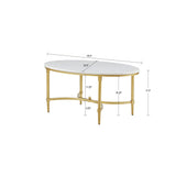 Madison Park Signature Bordeaux Traditional Coffee Table MPS120-0123 White/Gold