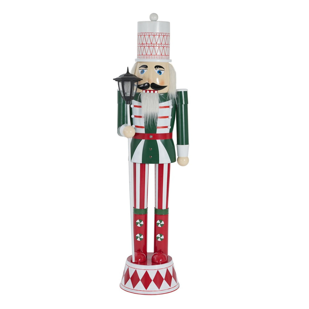 English Elm Classic Cast Iron Nutcracker Soldier Floor Statue Holiday Entryway Decor Piece N769P343973G