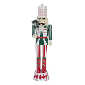 English Elm Classic Cast Iron Nutcracker Soldier Floor Statue Holiday Entryway Decor Piece N769P343973G
