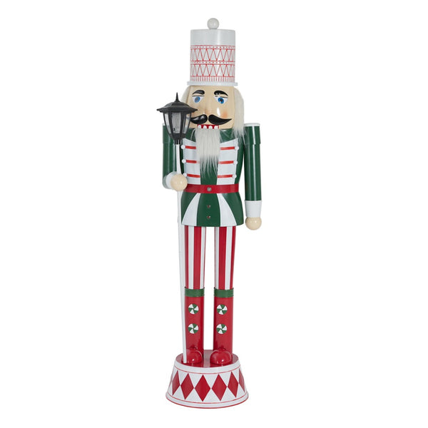 English Elm Classic Cast Iron Nutcracker Soldier Floor Statue Holiday Entryway Decor Piece N769P343973G