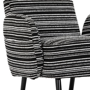 English Elm Modern boucle armchair with high-density foam cushion, solid wood legs, 500lb capacity, cozy reading seat Black W395P376574