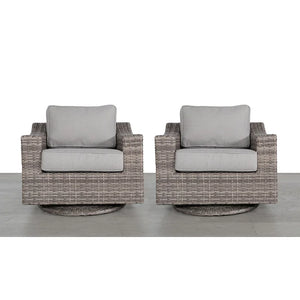 English Elm Elegant Swivel Patio Chair Set With Plush Cushions – Perfect For Outdoor Comfort & Style Enjoyment B120S00022