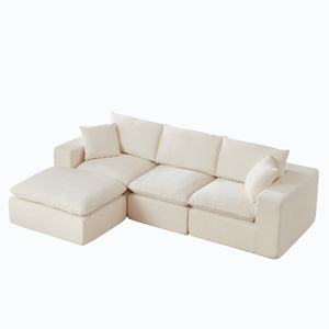 English Elm Modern Chenille Cloud Sofa - Stylish Comfort, Modular Design For Homes, Offices & Apartments W3396S00045