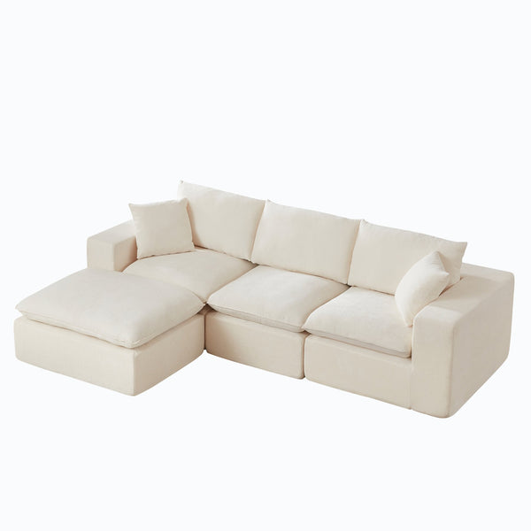 English Elm Modern Chenille Cloud Sofa - Stylish Comfort, Modular Design For Homes, Offices & Apartments W3396S00045