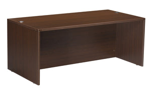 OSP Home Furnishings Napa Modular Office Desk Shell with Spacious Work Surface for Modern Workstations 71X36  Espresso NAP-01-ESP