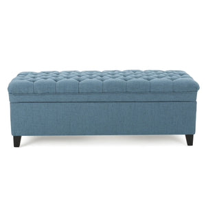English Elm Christopher Knight Home® - Juliana Versatile Blue Storage Ottoman: Stylish Seating, Hidden Storage & Timeless Design For Any Room 57741.00BLU