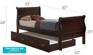 English Elm Charming Traditional Full Bed Frame with Warm Finish, Durable Particle Board Construction, 44"H x 61"W x 84"D Cappuccino 78 L x 14 W x 6 H B078S00335