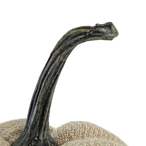 English Elm Set Of 2 Fabric Weighted Pumpkins - Natural Beige Fall Decor For Thanksgiving & Harvest Vignettes W2078P246680-GIGA