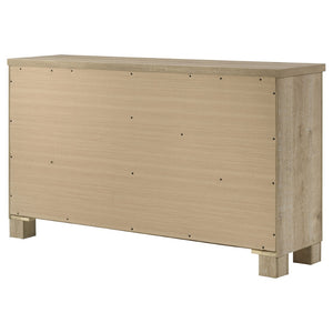 English Elm Sansome Six Drawer Weathered Oak Dresser with Bronze Pulls for Modern Farmhouse Bedrooms B062P447951