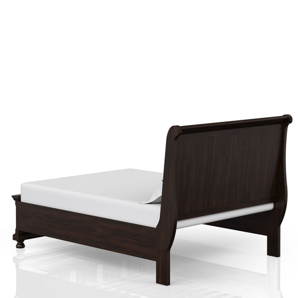 English Elm Dark Solid Wood Storage Bed with Cherry Finish, Two Under-Bed Drawers, Sturdy Transitional Design Dark Cherry King B2699S00008