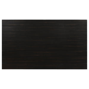 English Elm Sutter Planked Wood Coffee Table with Louvered Drawers for Farmhouse Living Rooms B062P441046
