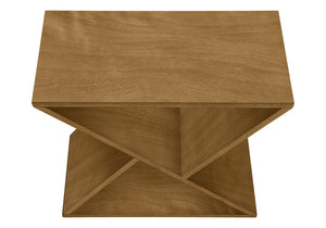 English Elm Accent Table - Contemporary Taupe-Brown Veneer, Narrow Side Table For Small Spaces & Stylish Storage B2710P219485