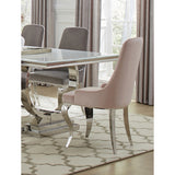 Pink Velvet Dining Chairs Set of 2, Chic Design, Chrome Legs | 22