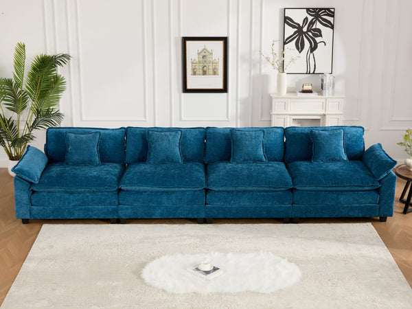 English Elm Wider Ergonomic Loveseat with Breathable Chenille Upholstery, Modular Design, Plush Double-Layer Cushioning W1143S00044 W1143S00044