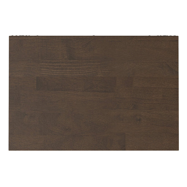 English Elm Harper Mid-Century 5-Shelf Bookcase in Walnut Brown – Solid Rubberwood, 4 Adjustable Shelves, 66" B136P238604