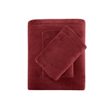 True North by Sleep Philosophy Soloft Plush Casual Micro Plush Sheet Set TN20-0584 Burgundy