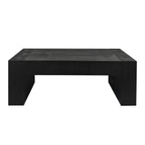 English Elm Living Room Wood Table, Versatile Table ,Black Wood Coffee Table,Modern Black Solid Wood Coffee Table