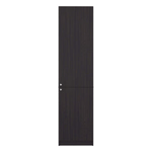 English Elm Wenge Finish Tall Narrow Storage Cabinet Five Tier Two Door Slim Vertical Organizer B062P483772