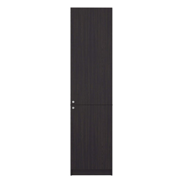 English Elm Wenge Finish Tall Narrow Storage Cabinet Five Tier Two Door Slim Vertical Organizer B062P483772