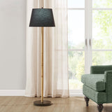 Martha Stewart Nassau MT Lily Pond Metal Bamboo Floor Lamp 60"H MT154-0071 Black/Natural