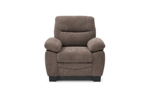 English Elm Summerton Plush Chenille Accent Chair with Removable Back, Coil Spring Seat and Padded Arms Brown 31 L x 36 W x 15 H B078P349524
