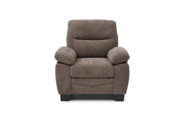 English Elm Summerton Plush Chenille Accent Chair with Removable Back, Coil Spring Seat and Padded Arms Brown 31 L x 36 W x 15 H B078P349524