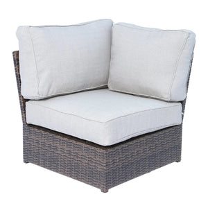 English Elm Fully Assembled 4-Piece Outdoor Wicker Seating Set With Plush Cushions & Glass Coffee Table B120S00149