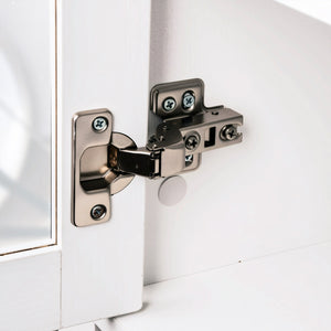 English Elm 71" Fluted Tall Arched Pantry Cabinet with Tempered Glass Door, Adjustable Shelves, Silent Drawer, Anti-Tip Safety and Stylish Metal Handles for Kitchen Living Dining White W2917P384723