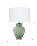 Jamie Young Co. Agnes Blown Glass Table Lamp With Linen Shade, Celadon Green Glass,Acrylic 9agnestlcedr