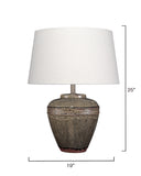 Jamie Young Co. Avondale Ceramic Table Lamp With Linen Shade Grey Ceramic 9avondaltlgr