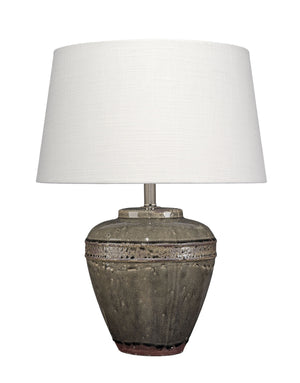 Jamie Young Co. Avondale Ceramic Table Lamp With Linen Shade Grey Ceramic 9avondaltlgr