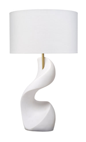 Jamie Young Co. Cobra Ricestone Table Lamp With Linen Shade White Ricestone,Metal 9cobratlwh