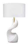 Cobra Ricestone Table Lamp – Stunning Sculptural Design with White Linen Shade for Modern Décor