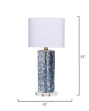 Jamie Young Co. Flurry Ceramic Small Table Lamp With Linen Shade Blue Ceramic,Acrylic 9flurrysmbl