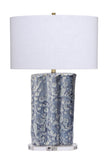 Jamie Young Co. Flurry Ceramic Table Lamp With Linen Shade Blue Ceramic,Acrylic 9flurrytlbl