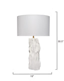 Jamie Young Co. Sweetwood Ceramid Table Lamp With Linen Shade White Ceramic,Metal 9sweetwotlwh