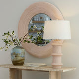 Jamie Young Co. Trousdale Polyresin Table Lamp With Linen Shade Cream Polyresin 9trousdatlcr