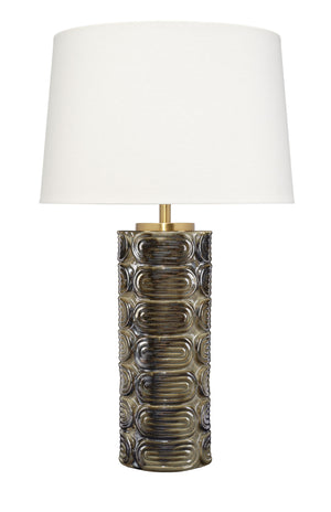 Jamie Young Co. Wright Ceramic Table Lamp With Linen Shade Espresso Ceramic,Metal 9wrighttles