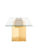 VIG Furniture Modrest Nassim - Glam Glass Extendable Dining Table VGZA-T105-S-GLD